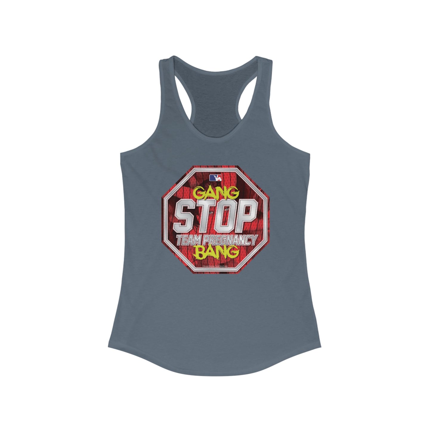 DK156: Stop Team Pregnancy - Ladies Racerback Tank
