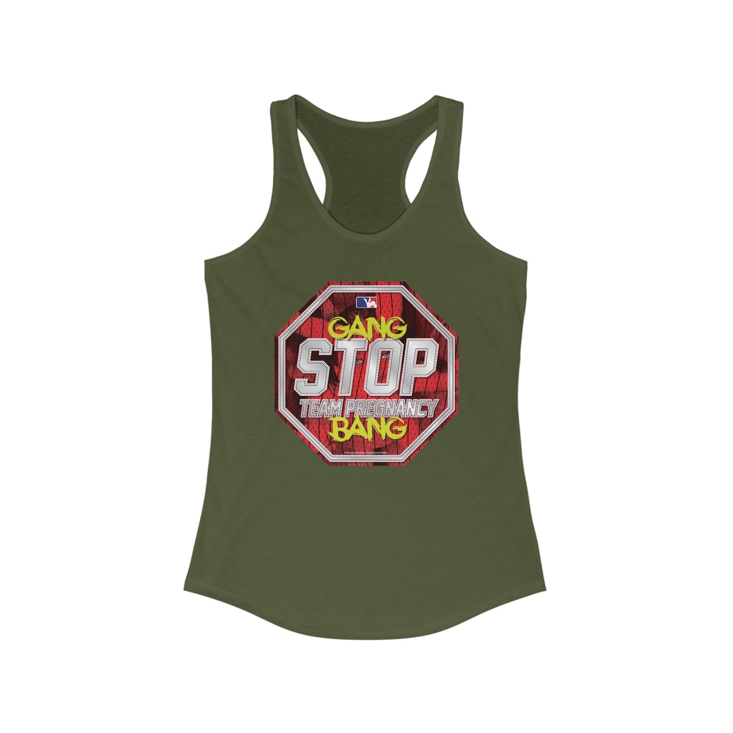 DK156: Stop Team Pregnancy - Ladies Racerback Tank