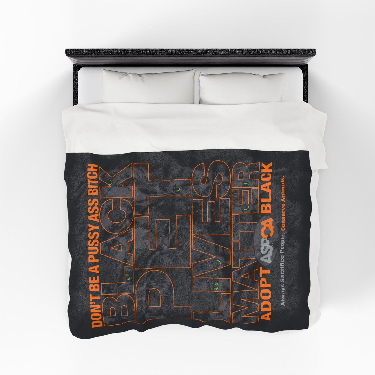 DK219: ASPCA (Black Pet Edition) - Velveteen Plush Blanket