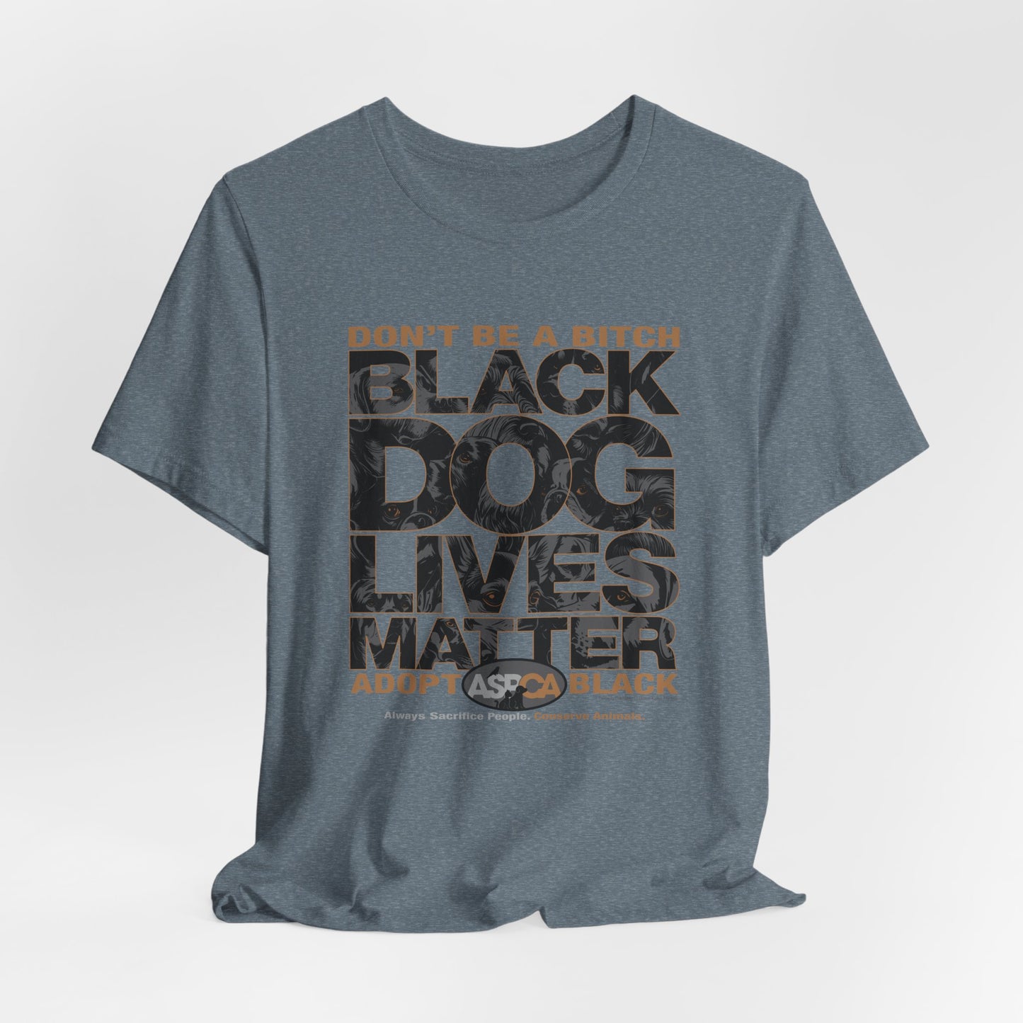 DK219: ASPCA (Black Dog Edition) - Unisex S/S T-Shirt