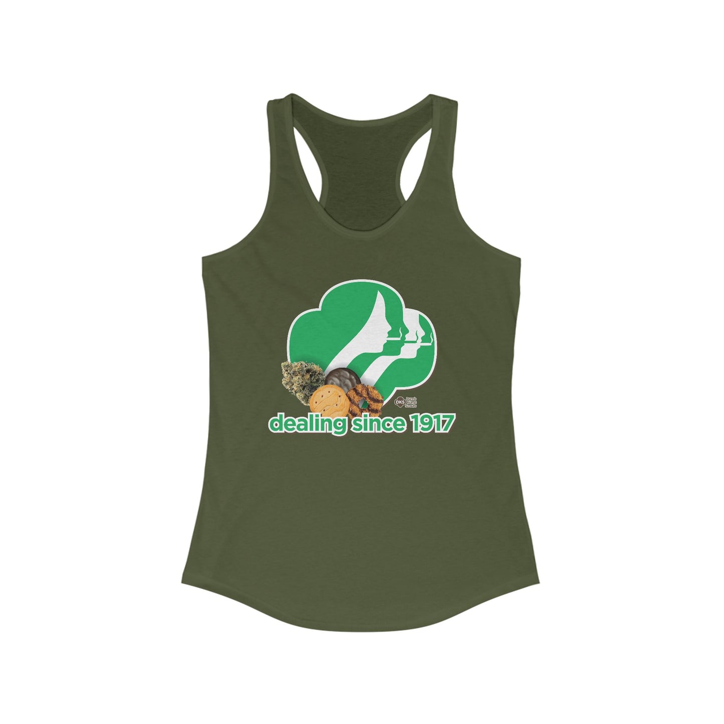 DK65: Cookie Dealer - Ladies Racerback Tank