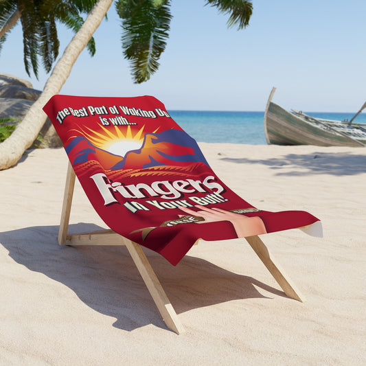 DK104: The Best Part of Waking Up... - 30"x60" Beach Towel