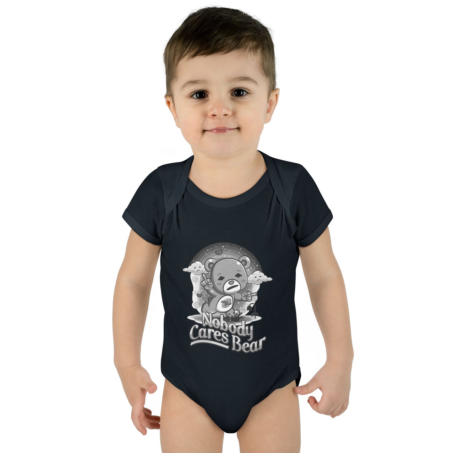 DK227: Nobody Cares Bear - Infant Sized Onsie