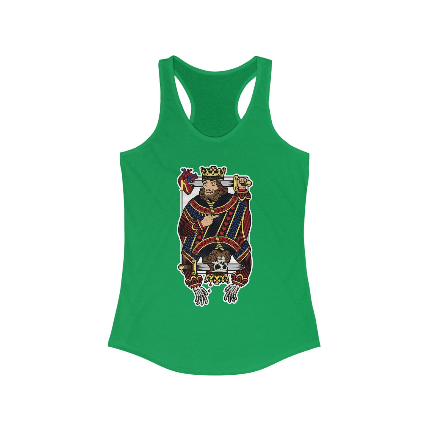 DK121: The King Is Dead (Bicycle Edition) - Ladies Racerback Tank