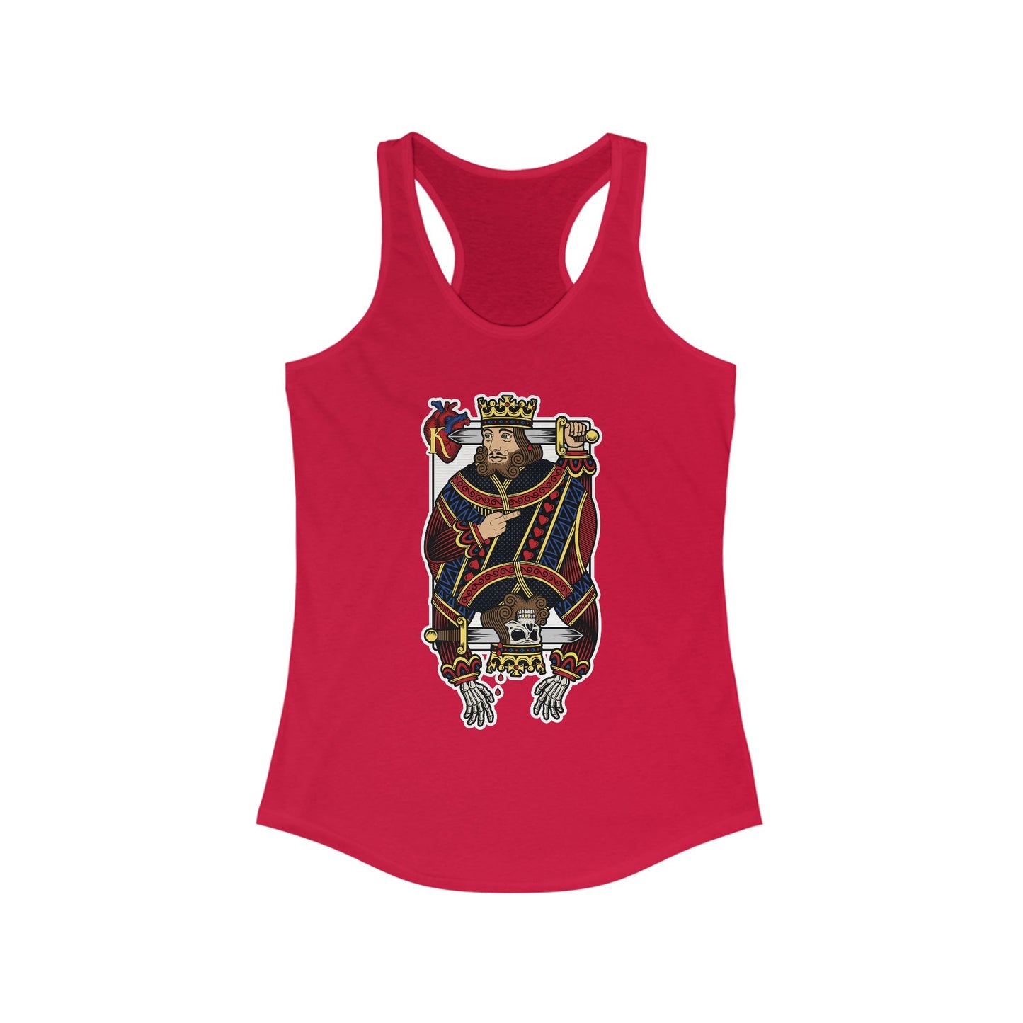 DK121: The King Is Dead (Bicycle Edition) - Ladies Racerback Tank