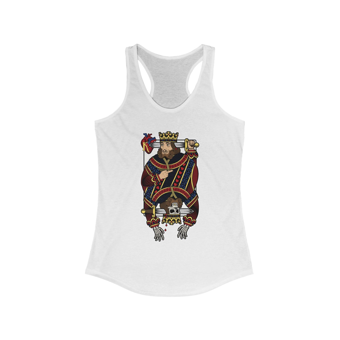 DK121: The King Is Dead (Bicycle Edition) - Ladies Racerback Tank
