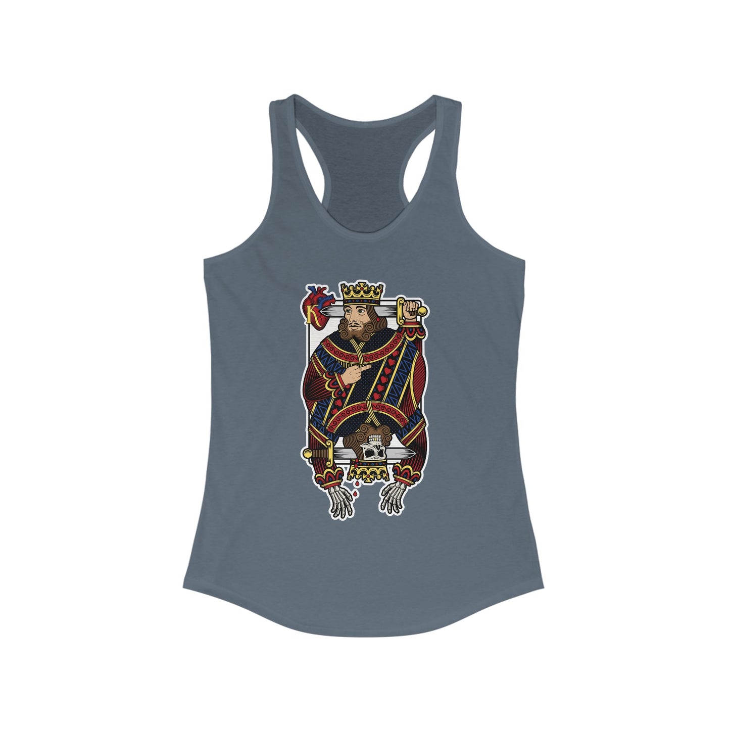 DK121: The King Is Dead (Bicycle Edition) - Ladies Racerback Tank