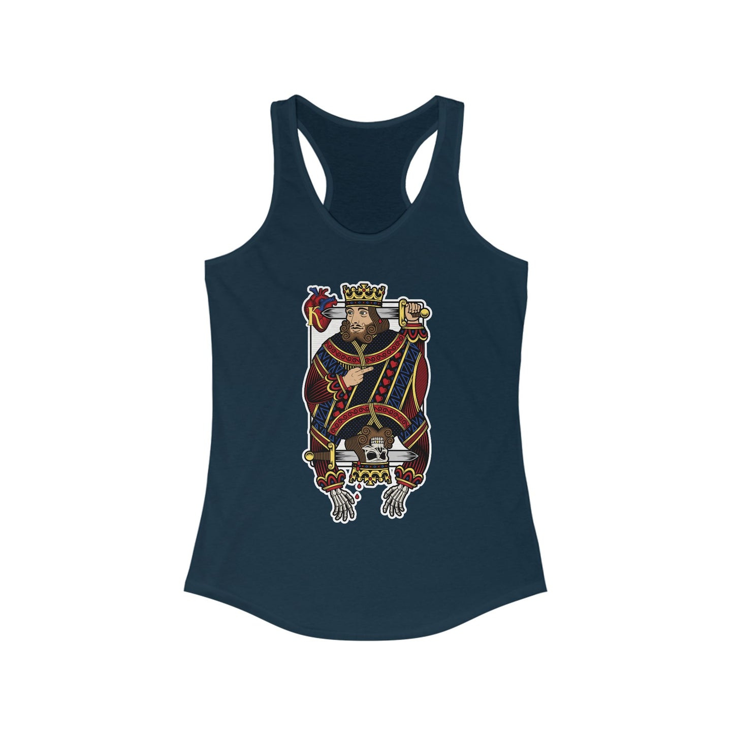 DK121: The King Is Dead (Bicycle Edition) - Ladies Racerback Tank