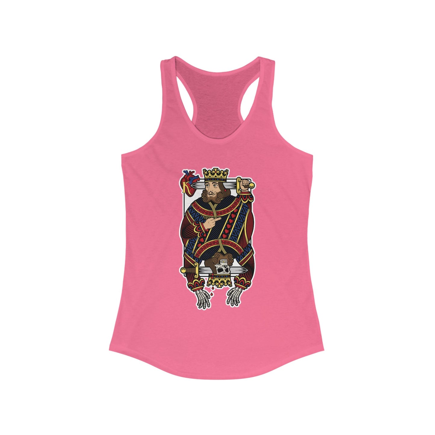 DK121: The King Is Dead (Bicycle Edition) - Ladies Racerback Tank
