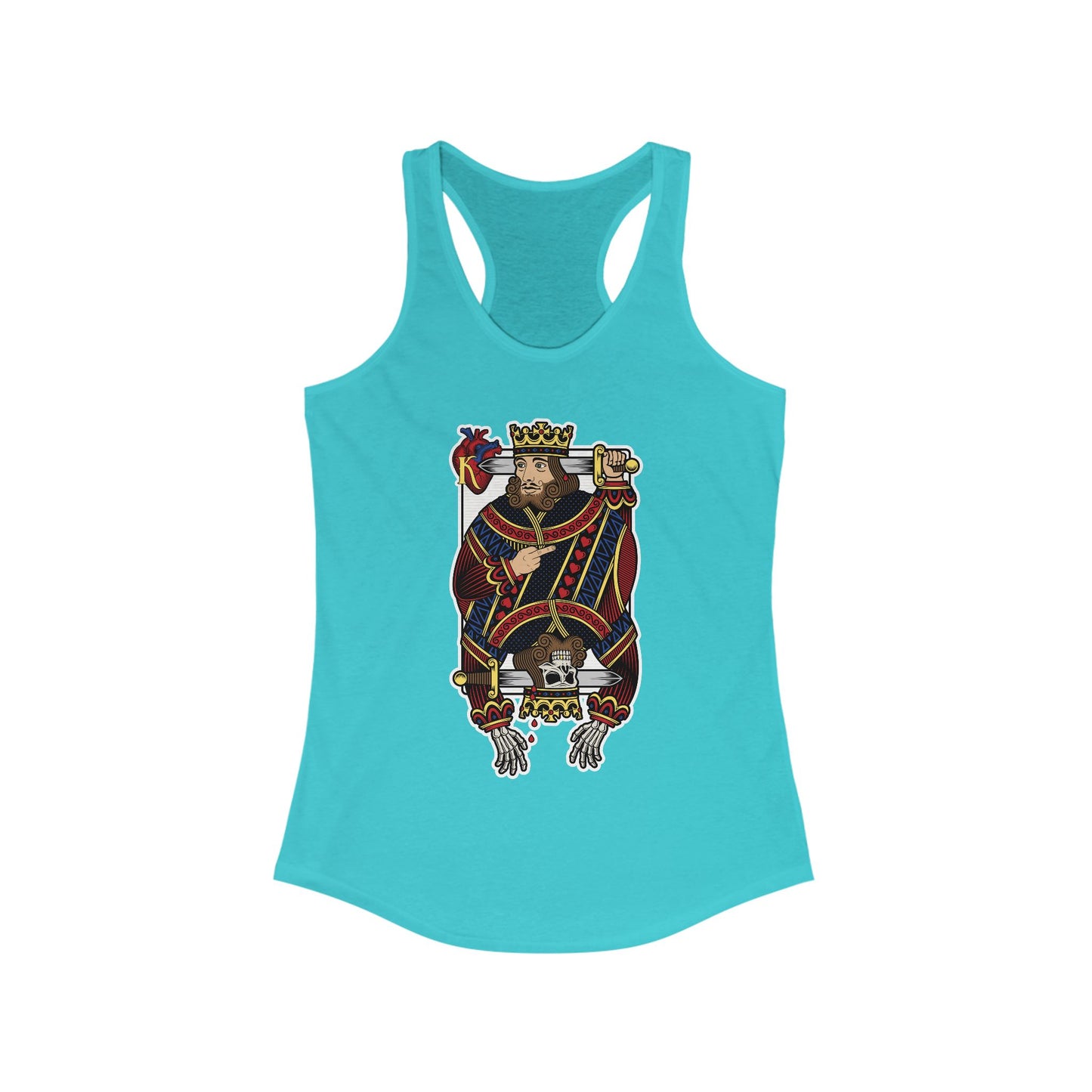 DK121: The King Is Dead (Bicycle Edition) - Ladies Racerback Tank