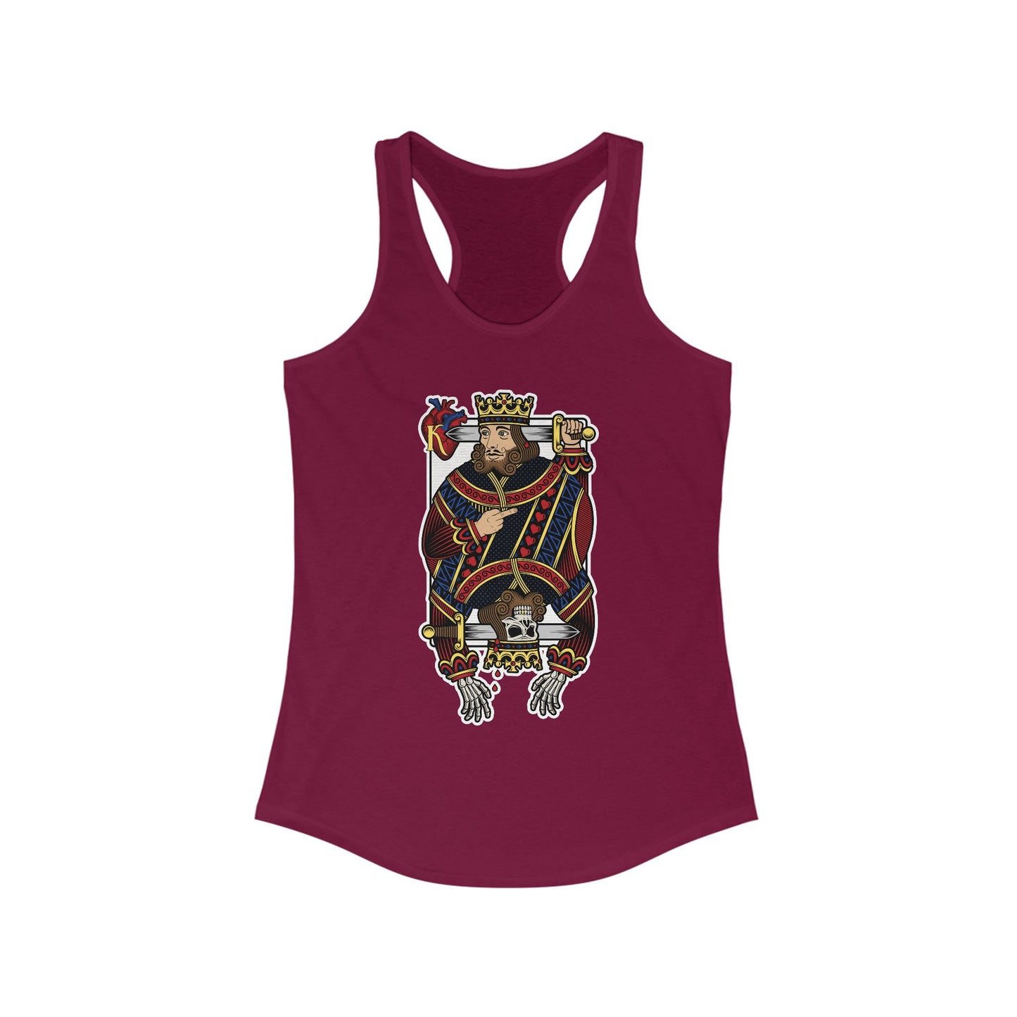 DK121: The King Is Dead (Bicycle Edition) - Ladies Racerback Tank
