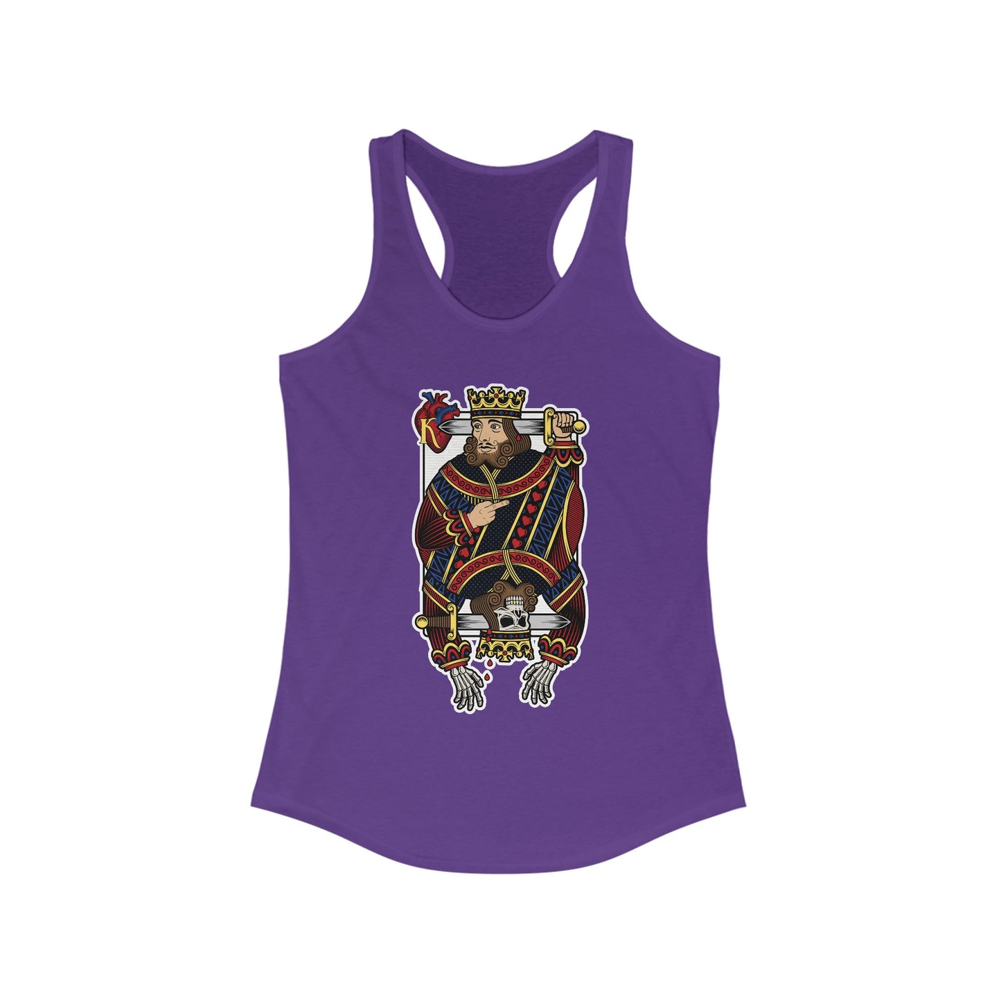 DK121: The King Is Dead (Bicycle Edition) - Ladies Racerback Tank