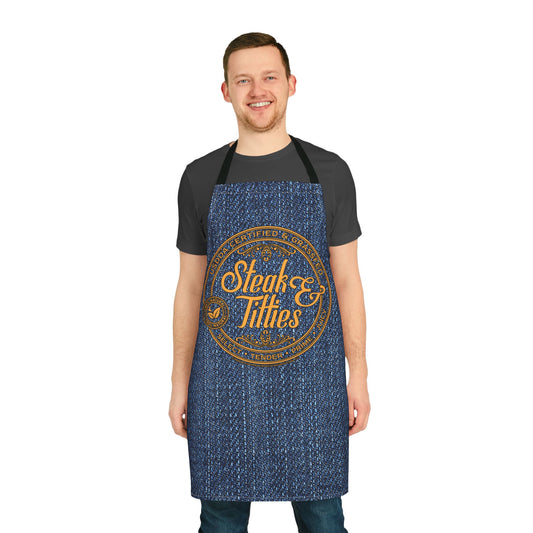 DK225: Steak & Titties - Twill Kitchen Apron