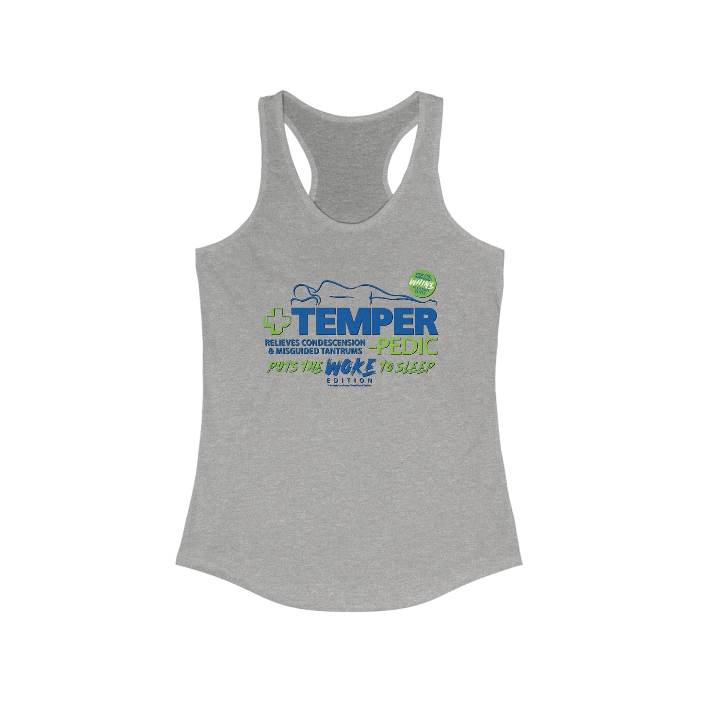 DK185: Temper-pedic - Ladies Raceback Tank
