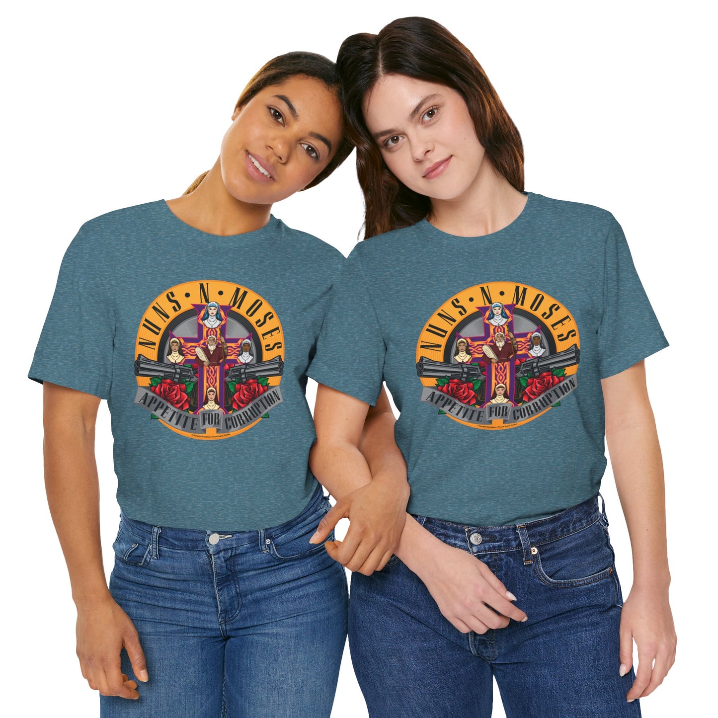 DK237: Puns-N-Doses (Nuns-N-Moses Edition) - Unisex S/S T-Shirt