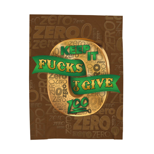 DK100: Zero Fucks To Give (Gold Edition) - Velveteen Plush Blanket