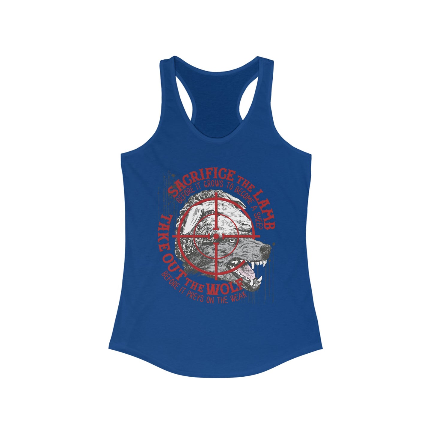 DK155: The Wolf of Sheepstreet - Ladies Racerback Tank