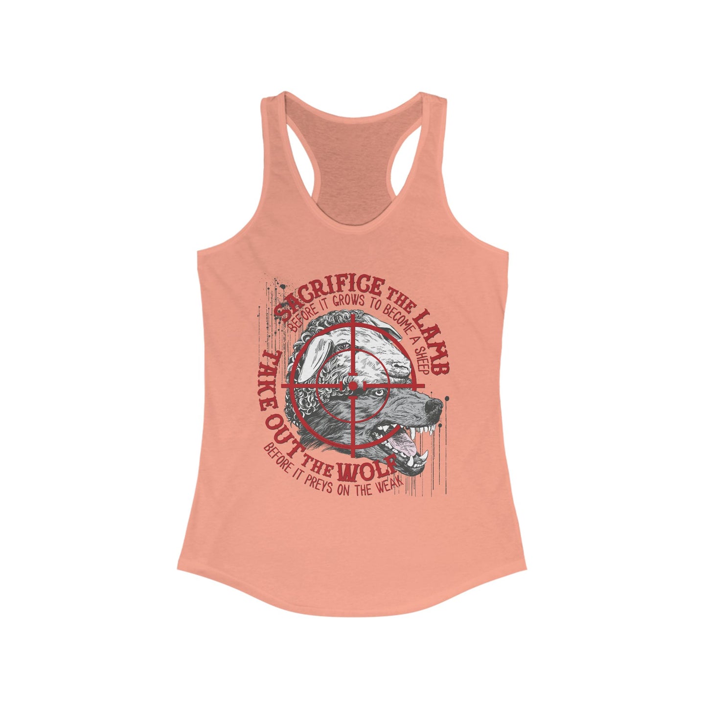 DK155: The Wolf of Sheepstreet - Ladies Racerback Tank