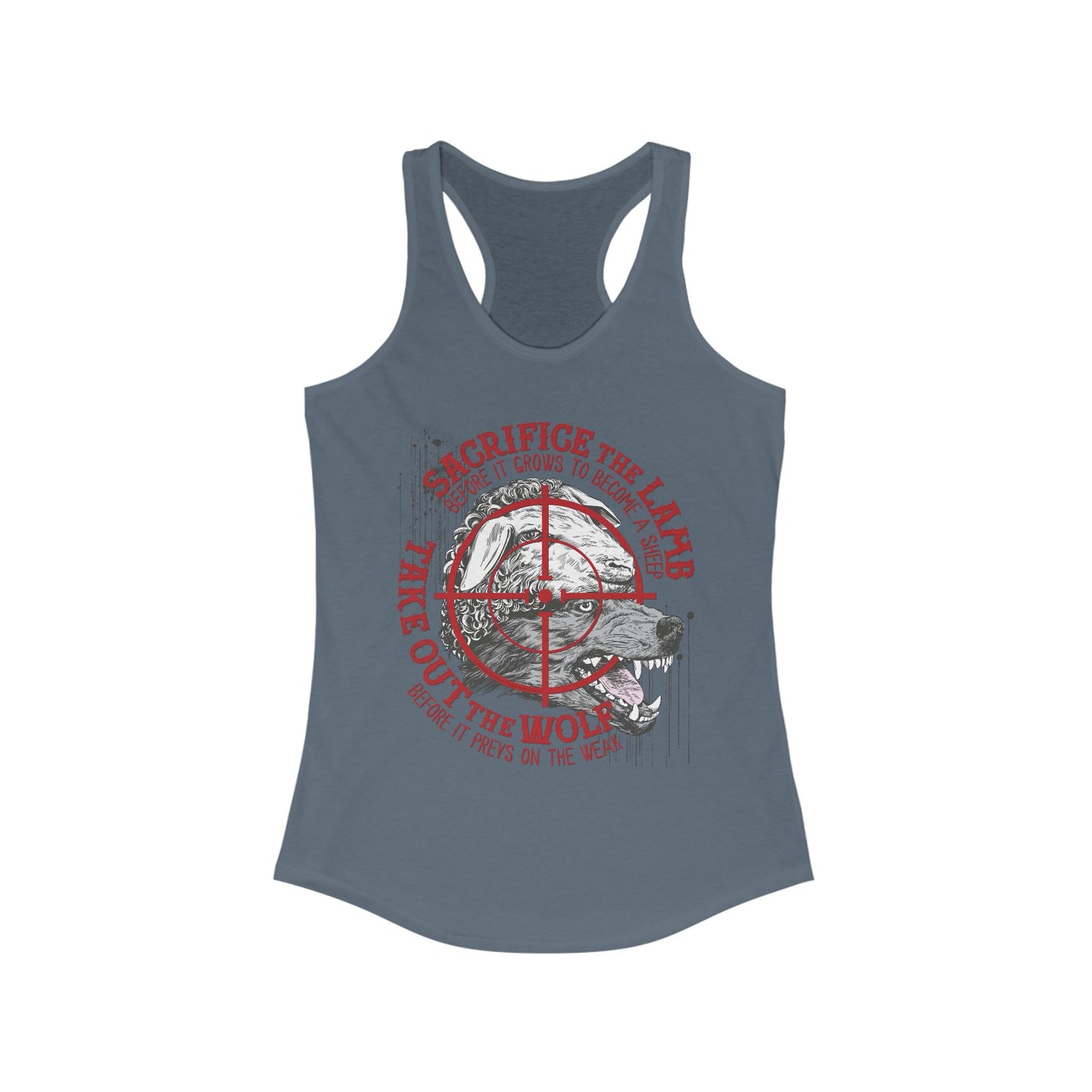 DK155: The Wolf of Sheepstreet - Ladies Racerback Tank