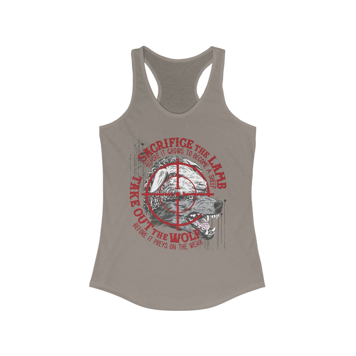 DK155: The Wolf of Sheepstreet - Ladies Racerback Tank