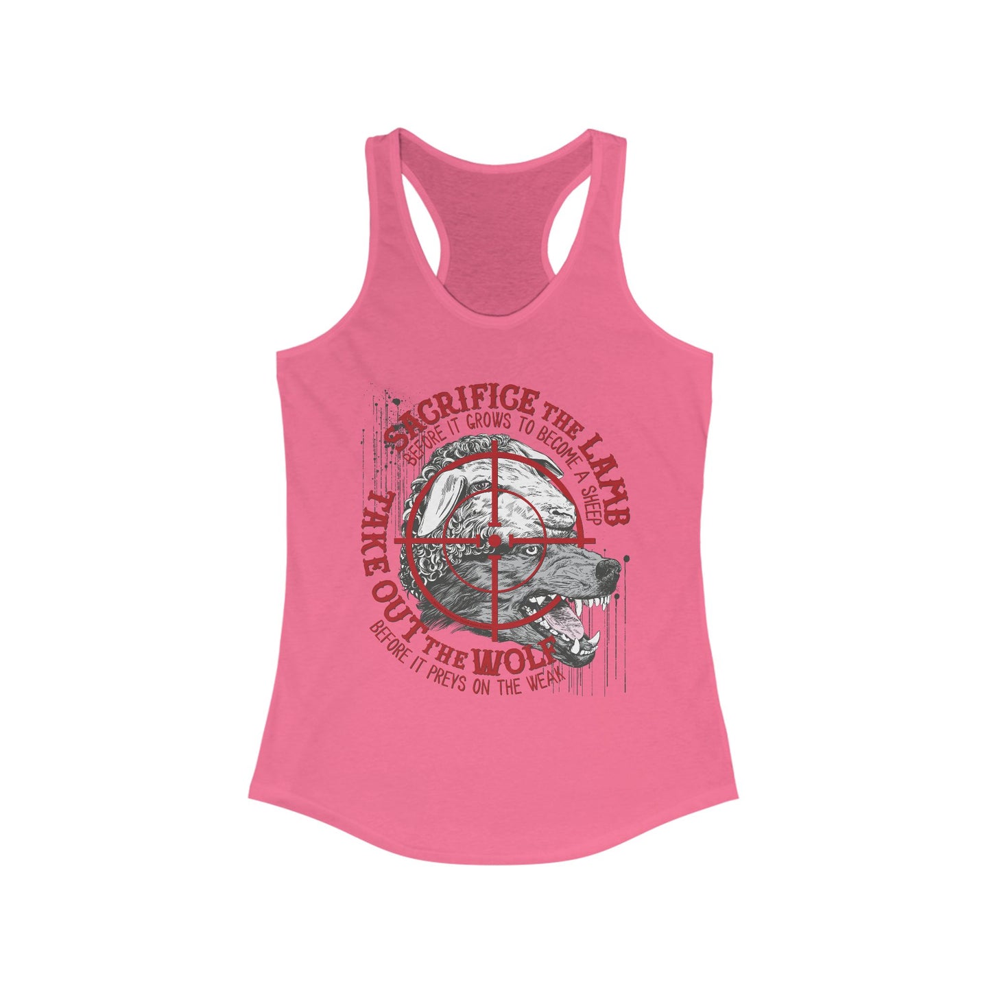DK155: The Wolf of Sheepstreet - Ladies Racerback Tank
