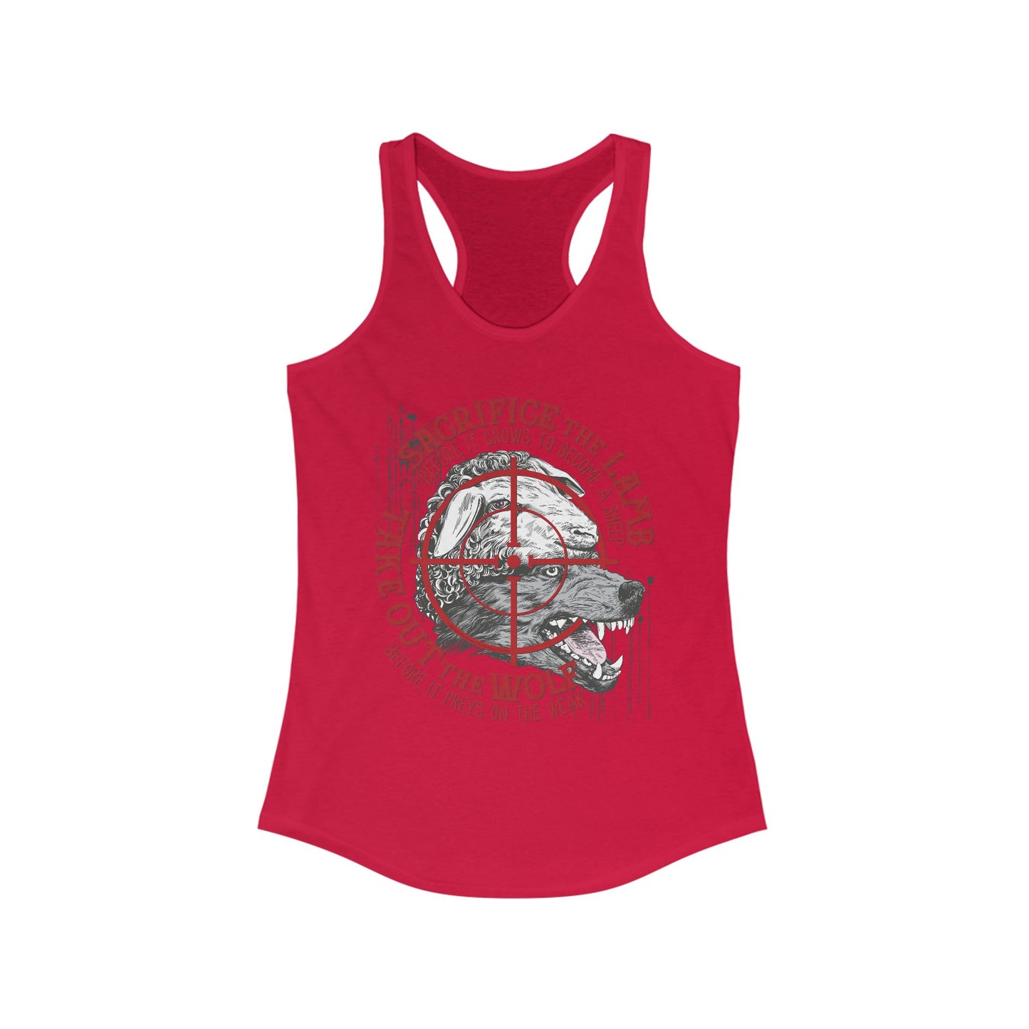 DK155: The Wolf of Sheepstreet - Ladies Racerback Tank