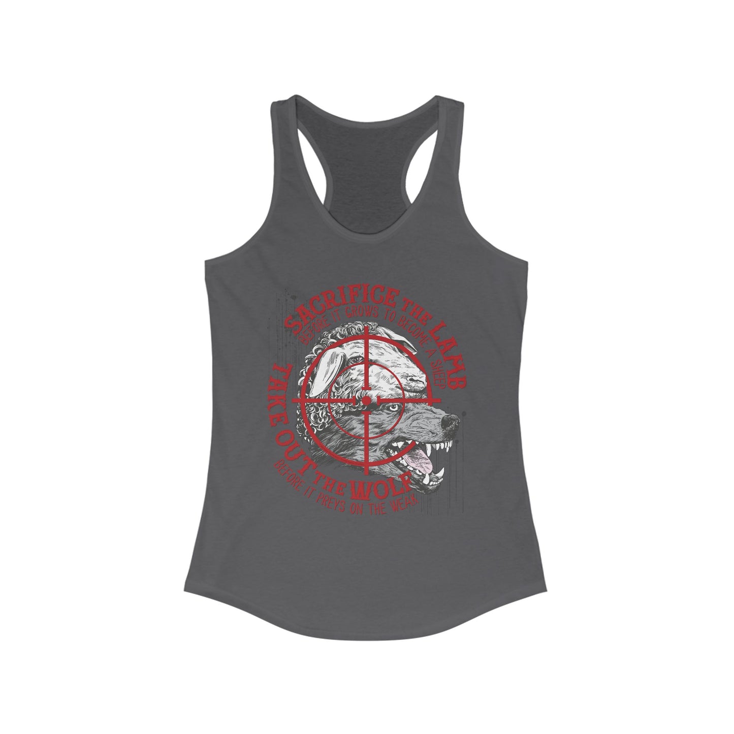 DK155: The Wolf of Sheepstreet - Ladies Racerback Tank