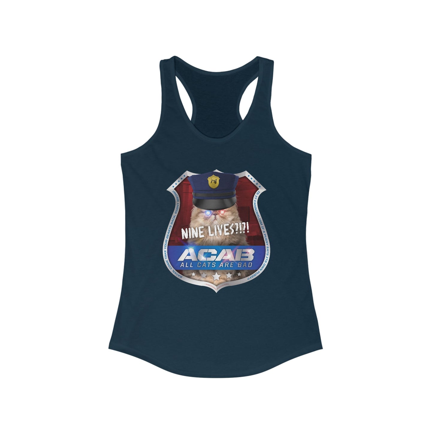 DK210: A.C.A.B. (Cats Edition) - Ladies Raceback Tank