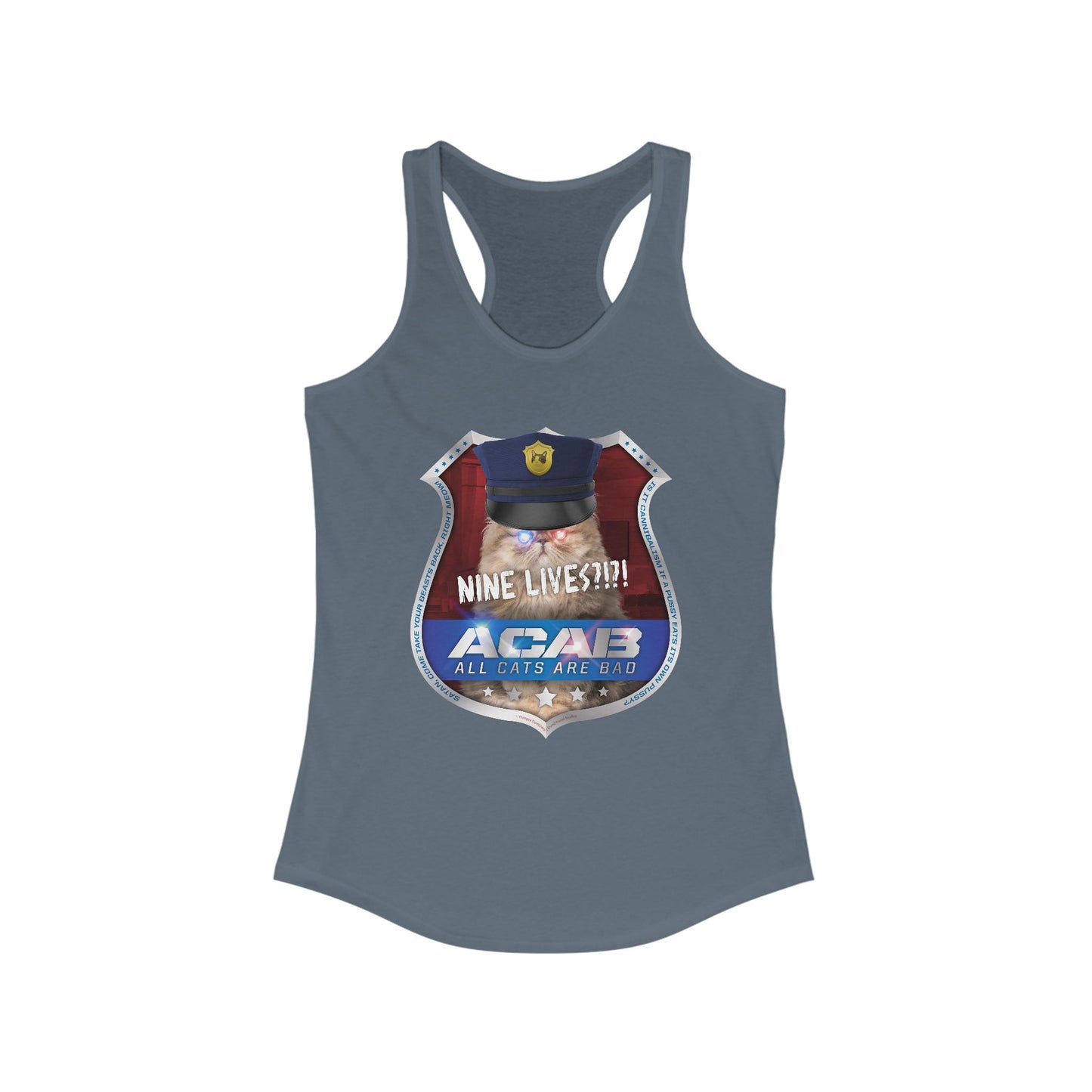 DK210: A.C.A.B. (Cats Edition) - Ladies Raceback Tank
