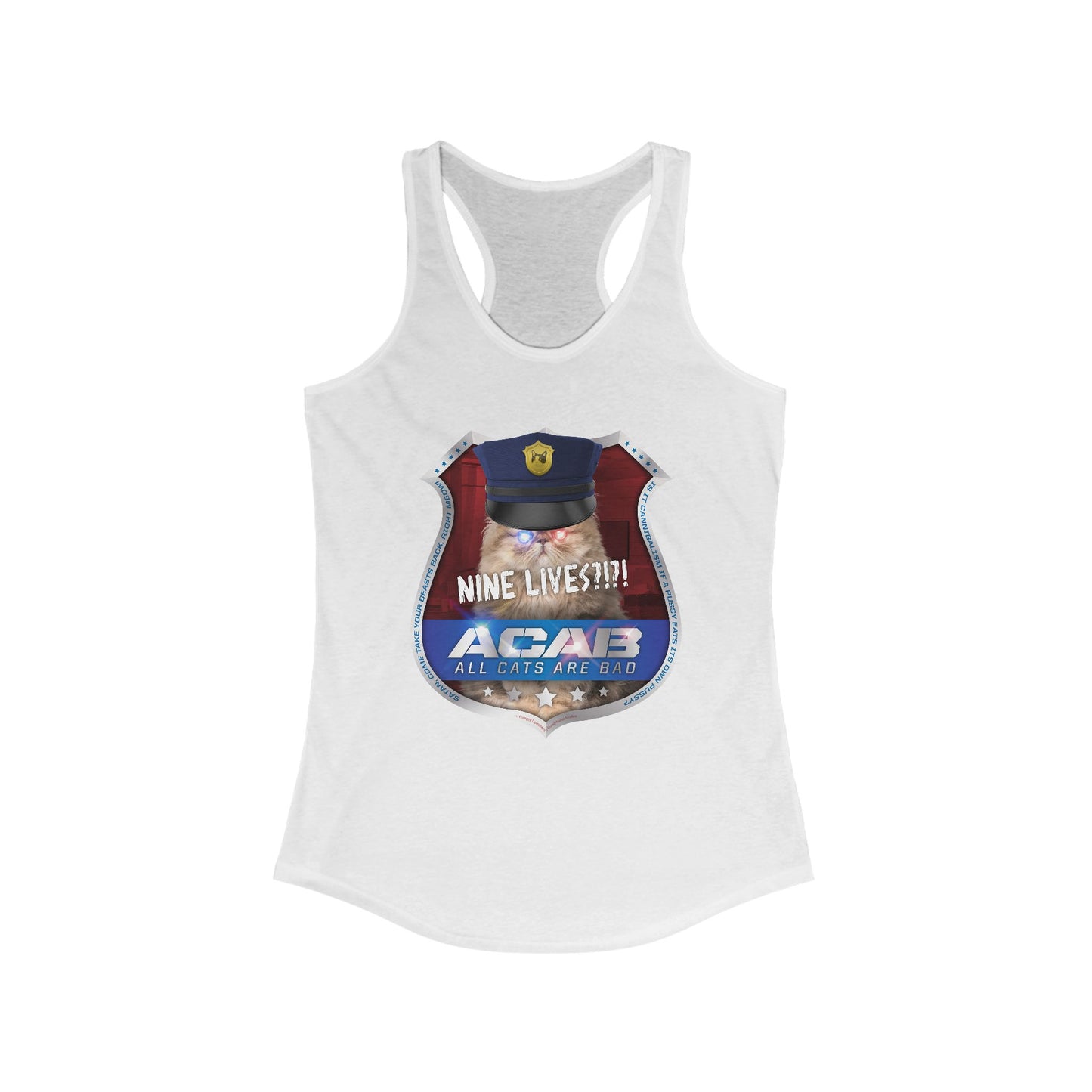 DK210: A.C.A.B. (Cats Edition) - Ladies Raceback Tank