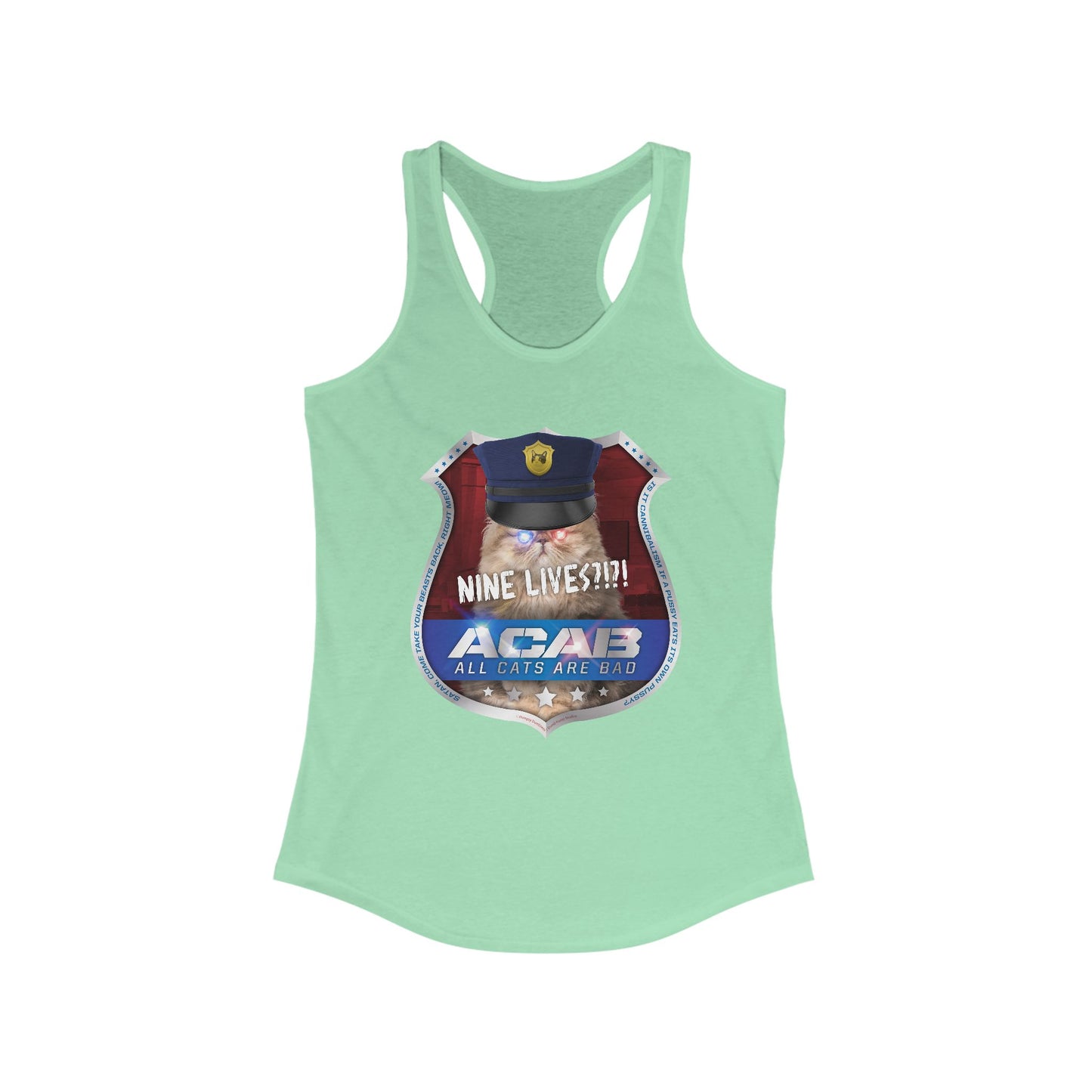DK210: A.C.A.B. (Cats Edition) - Ladies Raceback Tank