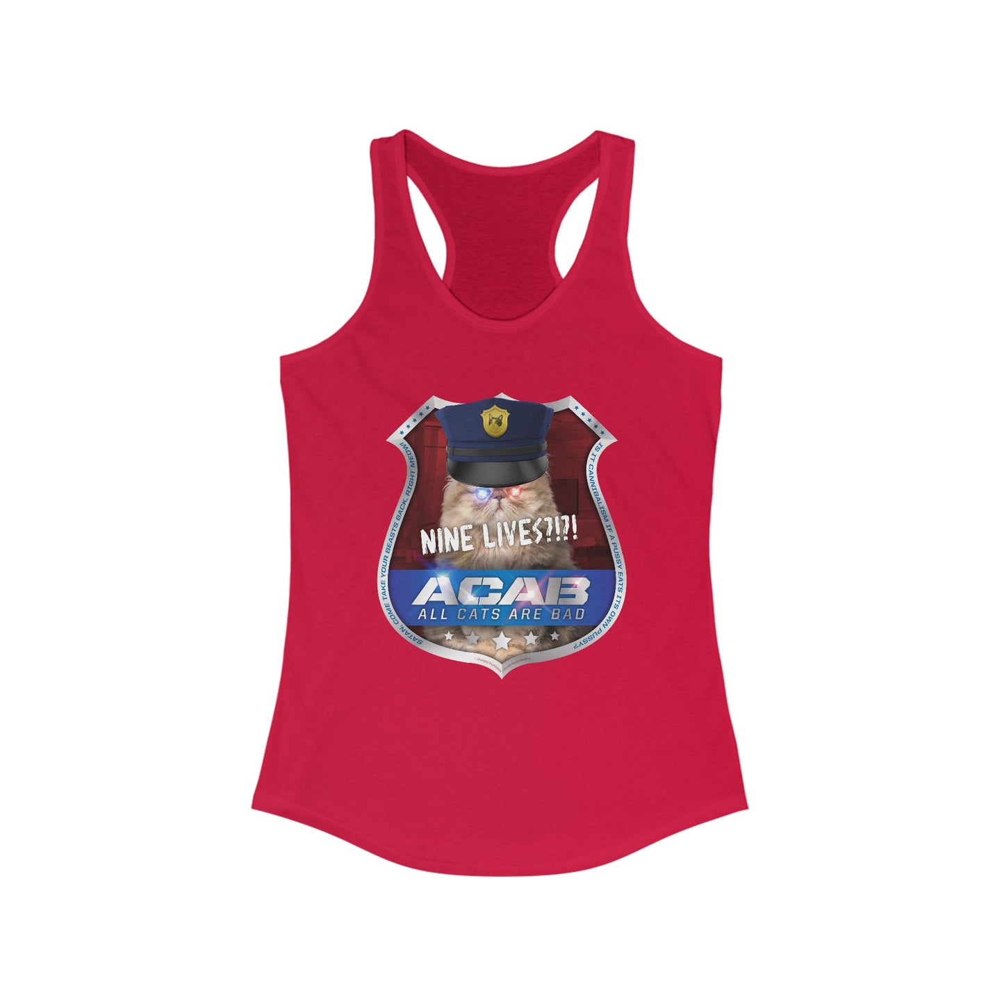 DK210: A.C.A.B. (Cats Edition) - Ladies Raceback Tank