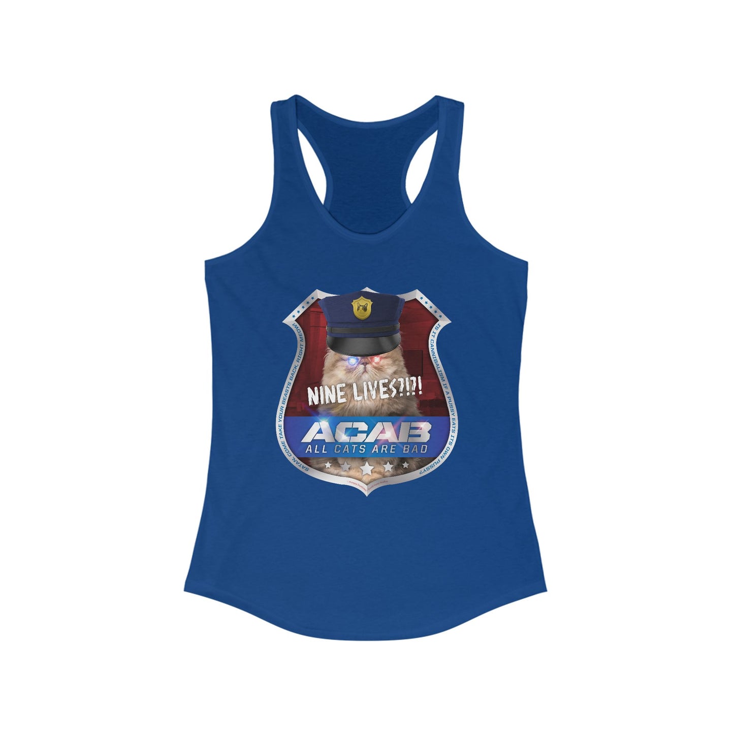DK210: A.C.A.B. (Cats Edition) - Ladies Raceback Tank