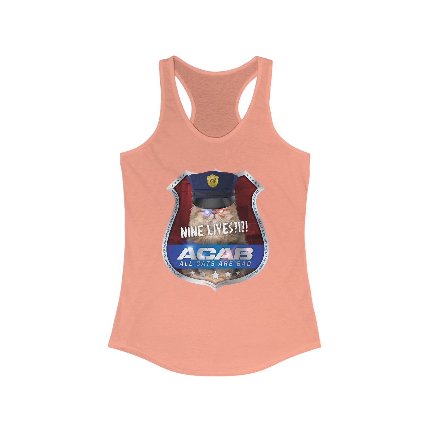 DK210: A.C.A.B. (Cats Edition) - Ladies Raceback Tank