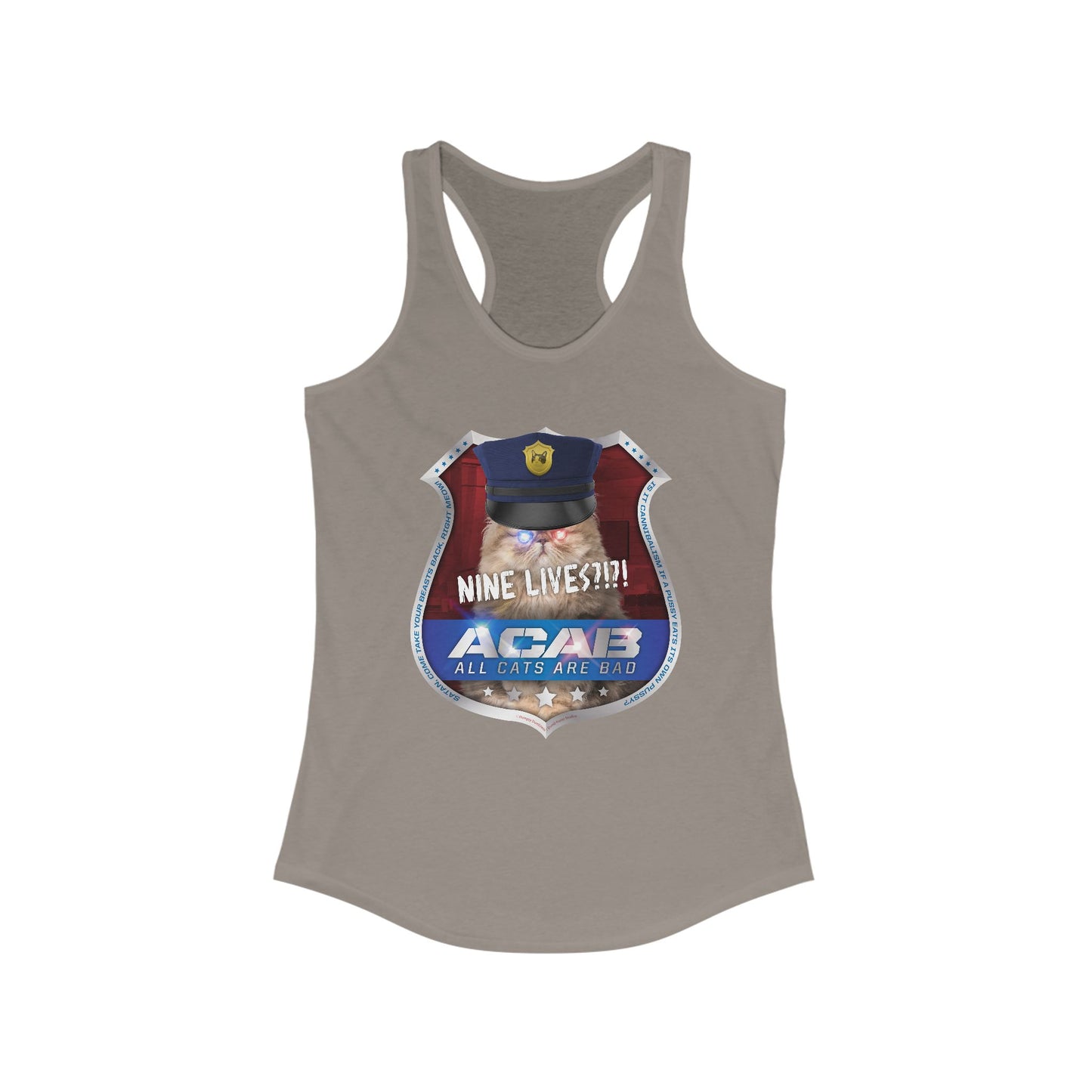 DK210: A.C.A.B. (Cats Edition) - Ladies Raceback Tank
