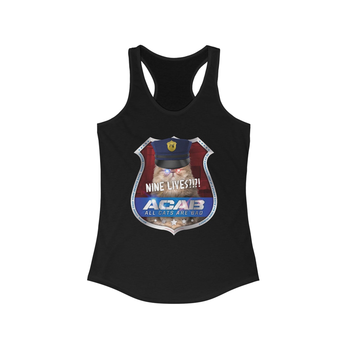 DK210: A.C.A.B. (Cats Edition) - Ladies Raceback Tank