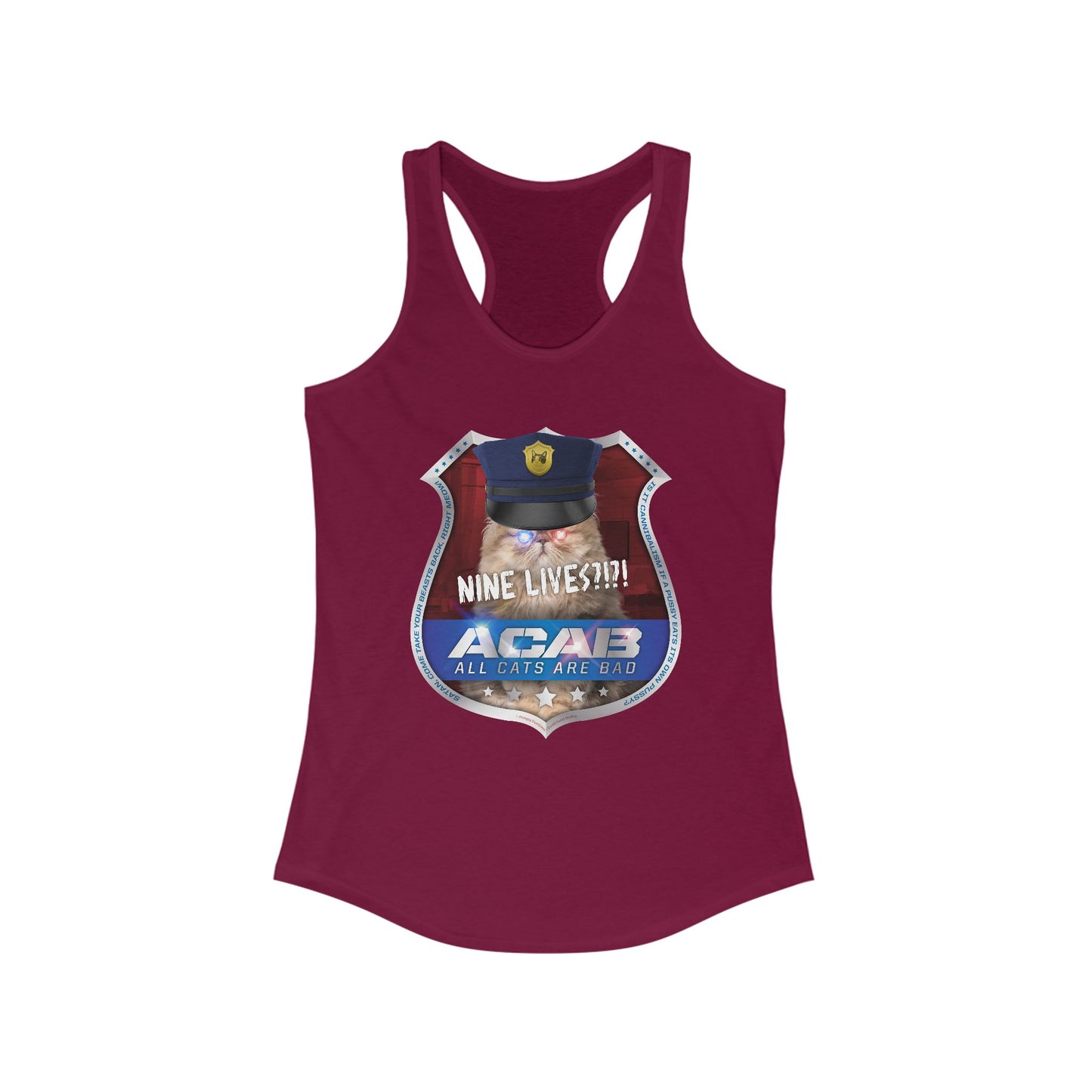 DK210: A.C.A.B. (Cats Edition) - Ladies Raceback Tank