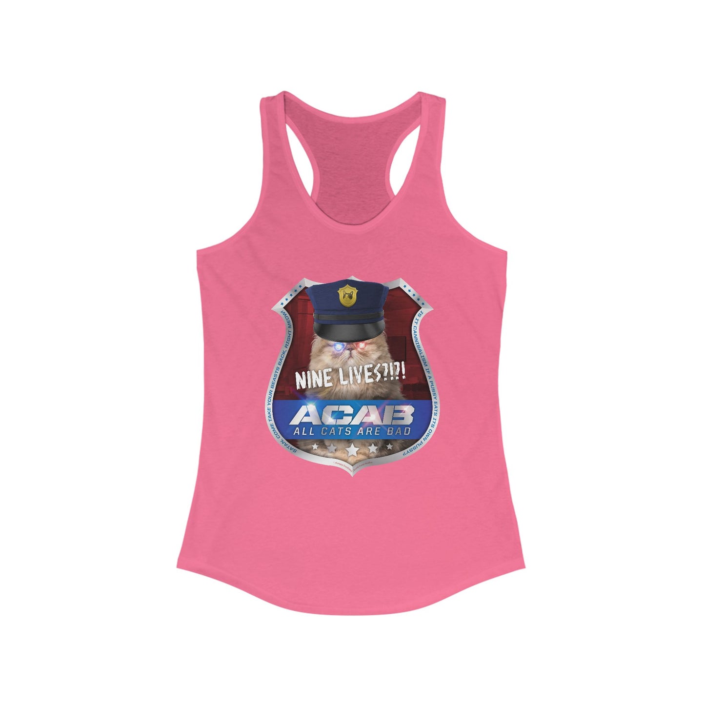 DK210: A.C.A.B. (Cats Edition) - Ladies Raceback Tank