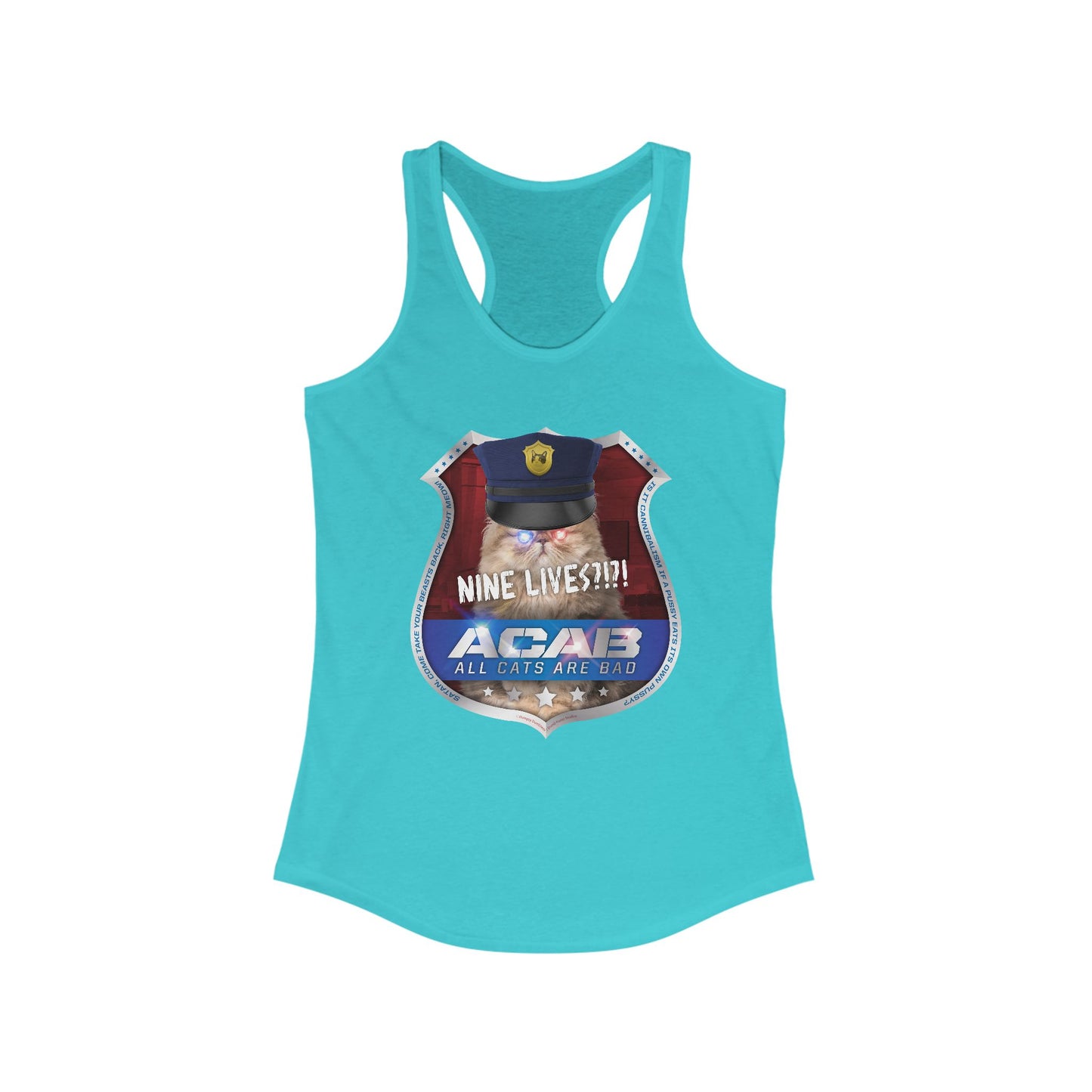 DK210: A.C.A.B. (Cats Edition) - Ladies Raceback Tank