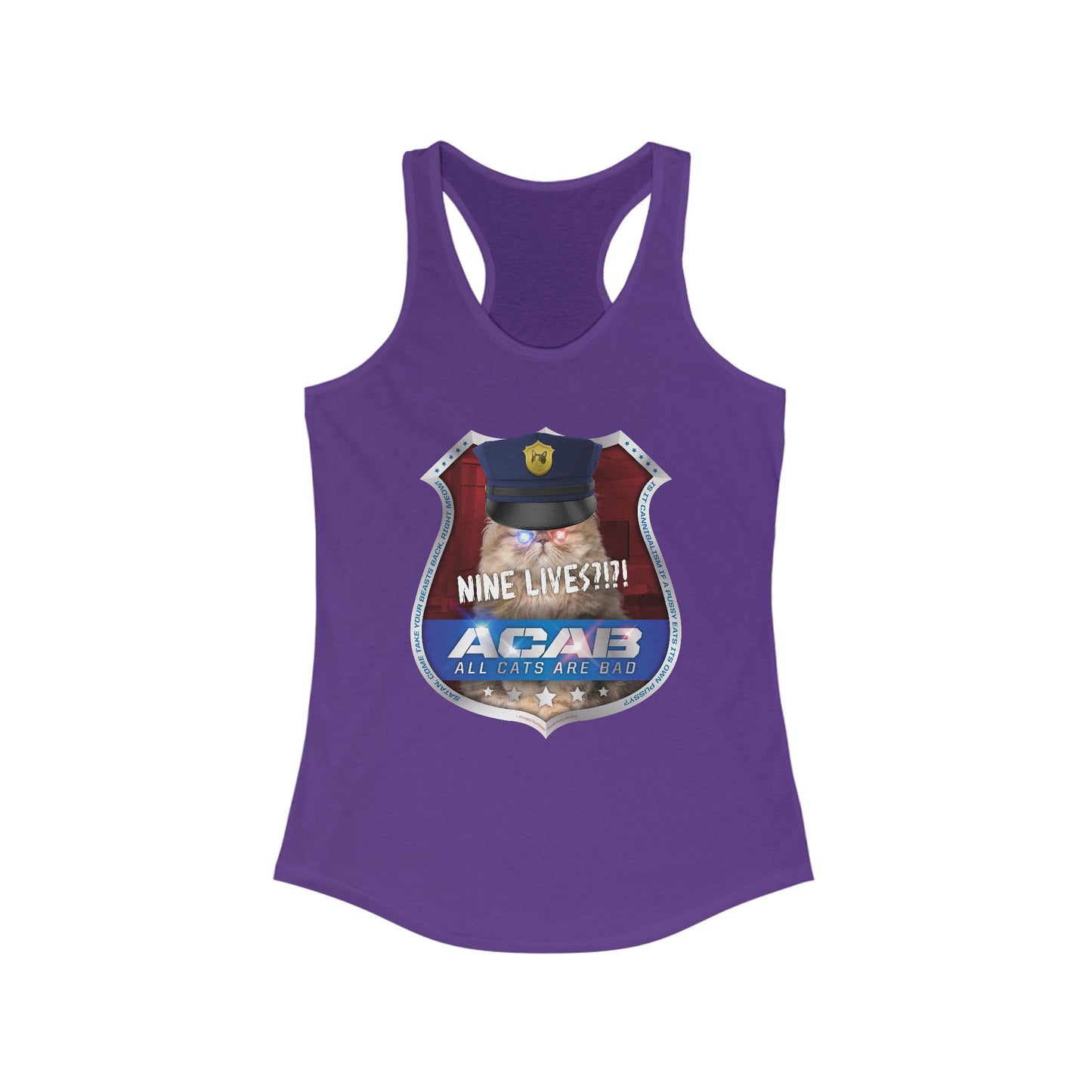 DK210: A.C.A.B. (Cats Edition) - Ladies Raceback Tank