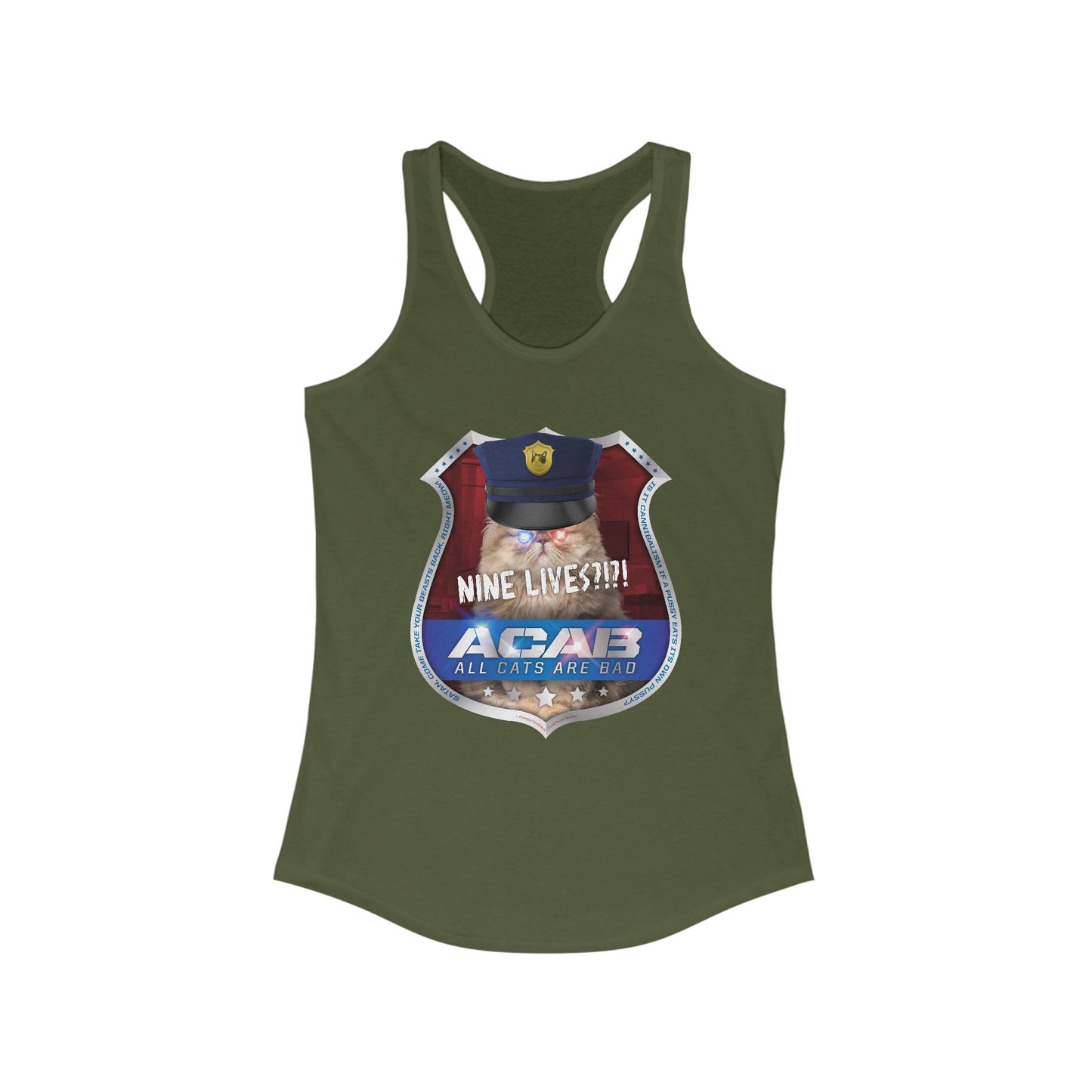 DK210: A.C.A.B. (Cats Edition) - Ladies Raceback Tank
