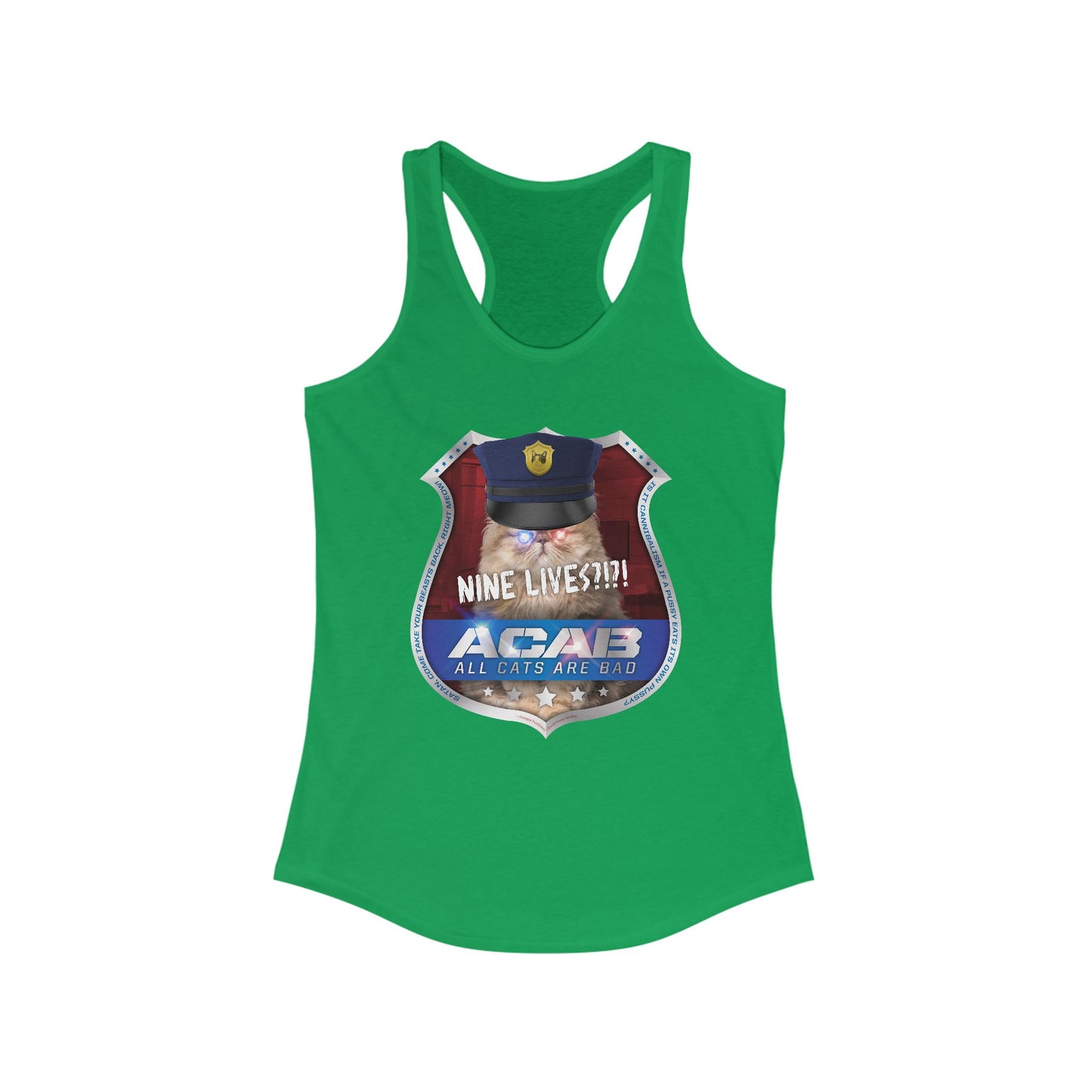 DK210: A.C.A.B. (Cats Edition) - Ladies Raceback Tank