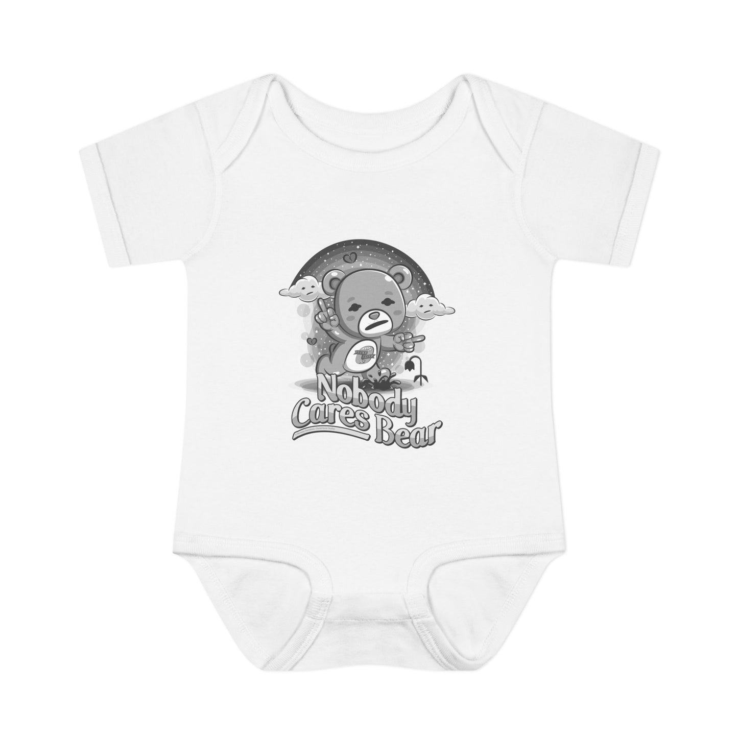 DK227: Nobody Cares Bear - Infant Sized Onsie