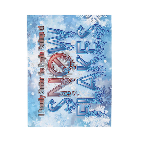 DK157: Shattered Snowflakes - Velveteen Plush Blanket