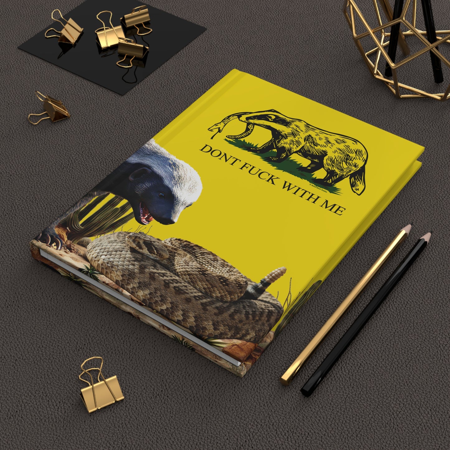 DK14: Honey Badger Don't Give a Fuck - Hardcover Writing Journal