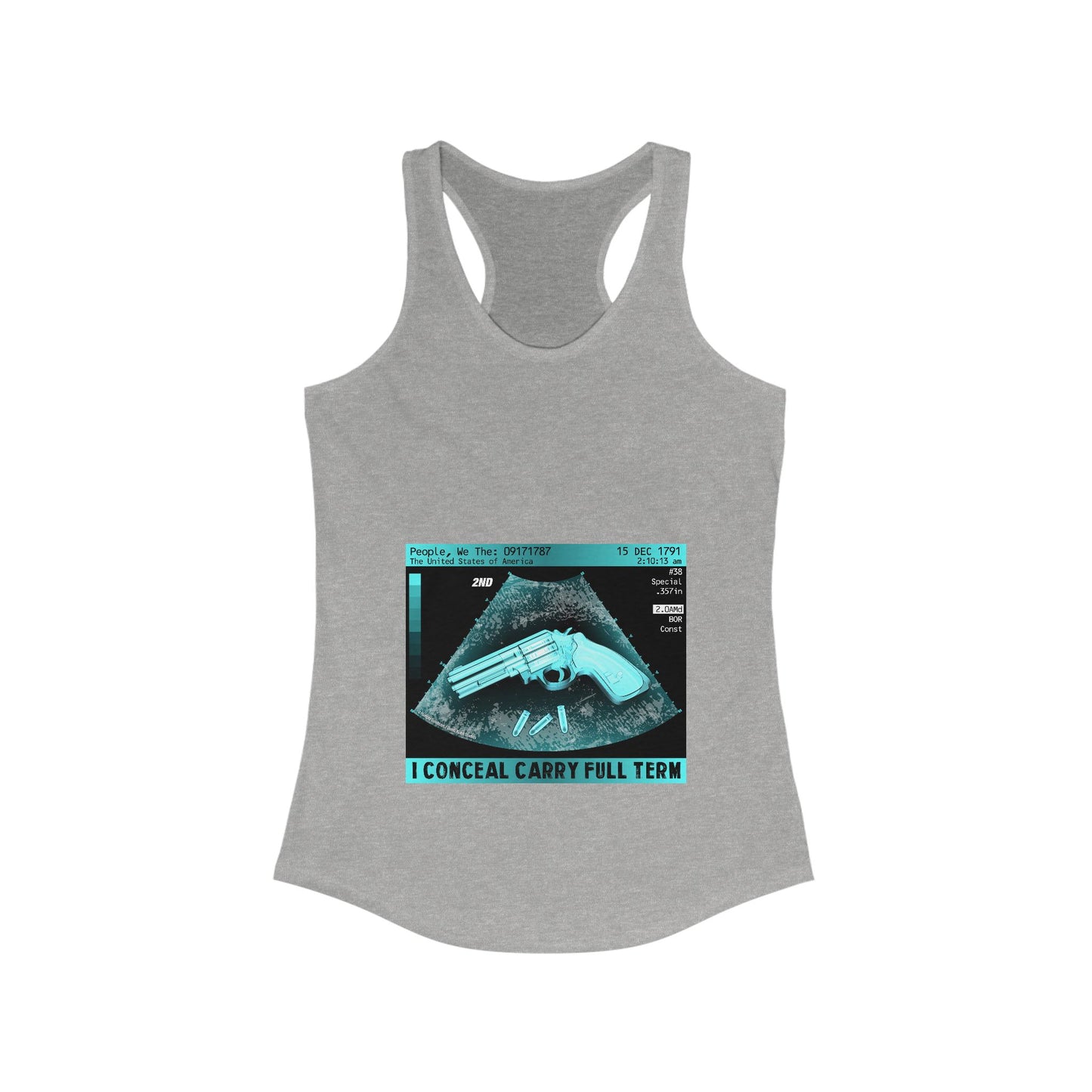 DK73: I Conceal Carry Full Term - Ladies Racerback Tank