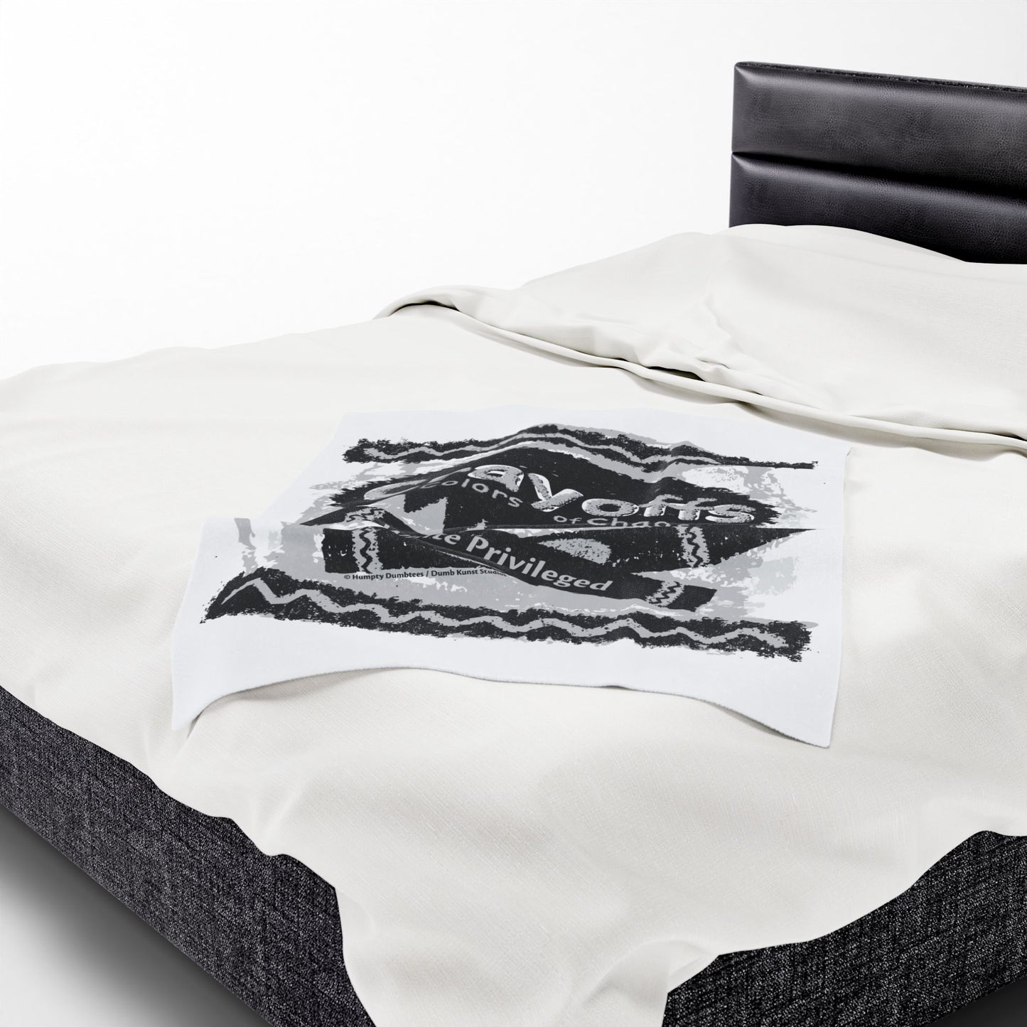 DK110: Crayoffs - Colors of Chaos (White Privileged White) - Velveteen Plush Blanket