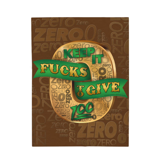 DK100: Zero Fucks To Give (Gold Edition) - Velveteen Plush Blanket