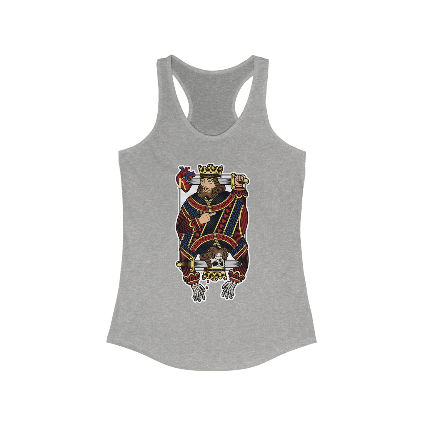 DK121: The King Is Dead (Bicycle Edition) - Ladies Racerback Tank