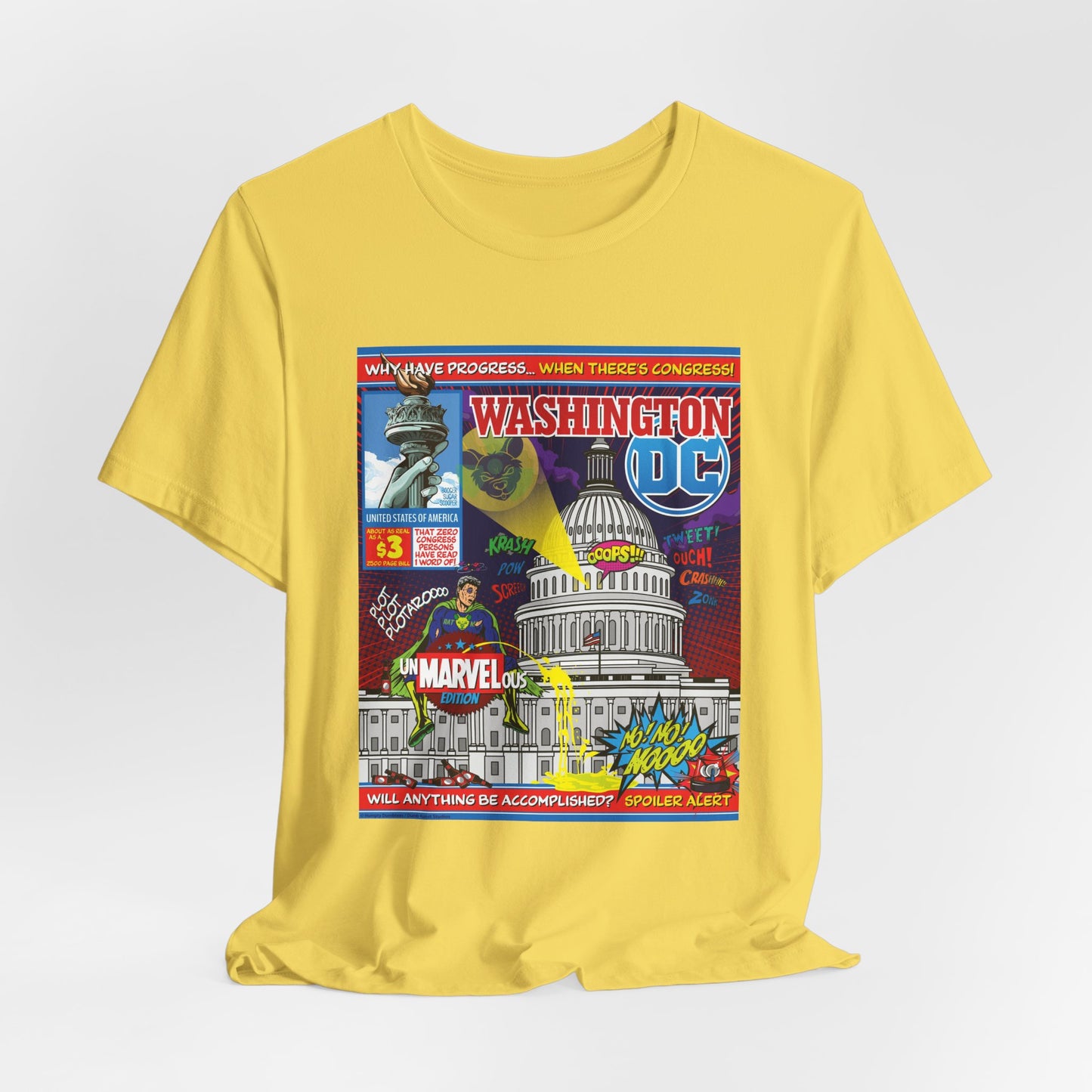 DK149: UnMARVELousington D.C. - Unisex S/S T-Shirt